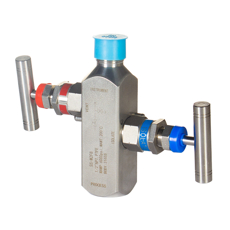 SS-M2 Straight-through two-valve block